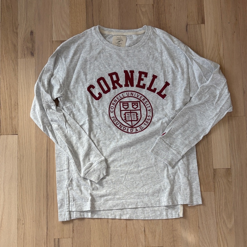 League Gray and Cream Tag Detail Shirt